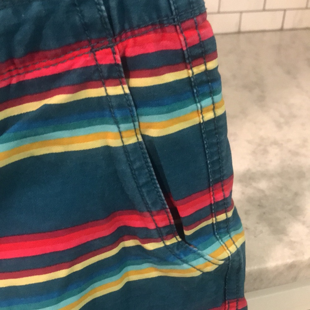 Vintage Arizona Shorts Mens 32 Blue Denim Stripe Y2K Festival Retro Hippie - Picture 4 of 10